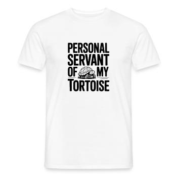 Personal Servant of my Tortoise - Men's T-Shirt - white - Front - AI Model Male 178 dark (178cm)
