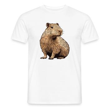 Capybara - Männer T-Shirt - Weiß - Vorne - AI Model Male 178 dark (178cm)