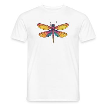 Rainbow Dragonfly Wings - Men's T-Shirt - white - Front - AI Model Male 178 dark (178cm)
