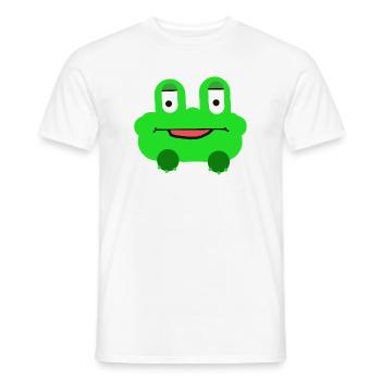 Frog Children Child Cheerful - Men's T-Shirt - white - Front - AI Model Male 178 dark (178cm)