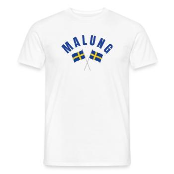 Malung a franchi les drapeaux suédois - T-shirt homme - blanc - Devant - AI Model Male 178 dark (178cm)