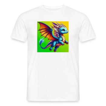 dragon - T-shirt homme - blanc - Devant - AI Model Male 178 dark (178cm)