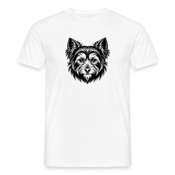 Yorkshire Terrier - Männer T-Shirt - Weiß - Vorne - AI Model Male 178 dark (178cm)