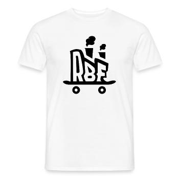 Roller Board Factory Logo Black - Men's T-Shirt - white - Front - AI Model Male 178 dark (178cm)