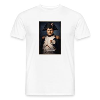 Uniforme militaire du portrait de Napoléon - T-shirt homme - blanc - Devant - AI Model Male 178 dark (178cm)