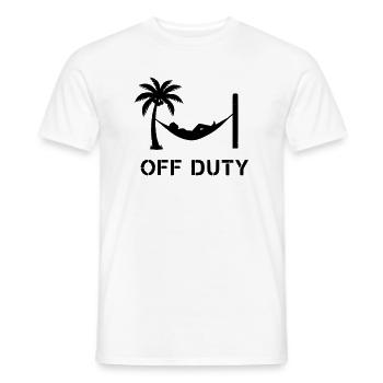 Hammock Off Duty Feierabend - Men's T-Shirt - white - Front - AI Model Male 178 dark (178cm)