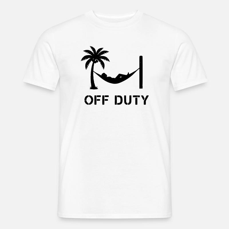 Hängematte Off Duty Feierabend - Männer T-Shirt - Weiß