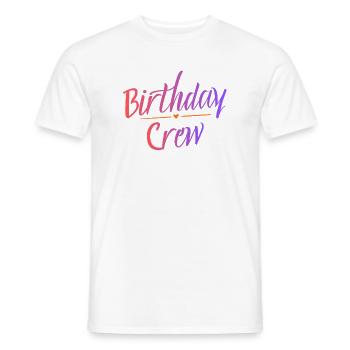 Birthday Crew - Men's T-Shirt - white - Front - AI Model Male 178 dark (178cm)