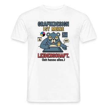 Grafikdesign Leidenschaft lustig Designer - Männer T-Shirt - Weiß - Vorne - AI Model Male 178 dark (178cm)