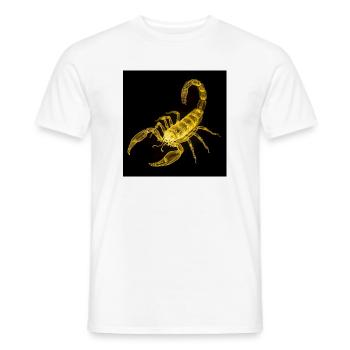 Neonskorpion bei Nacht - Männer T-Shirt - Weiß - Vorne - AI Model Male 178 dark (178cm)