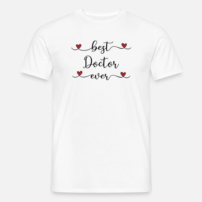 bester Arzt der Welt  - Männer T-Shirt - Weiß