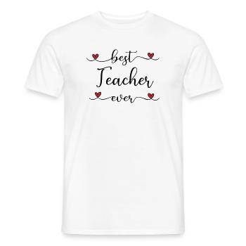 Best Teacher - Men's T-Shirt - white - Front - AI Model Male 178 dark (178cm)