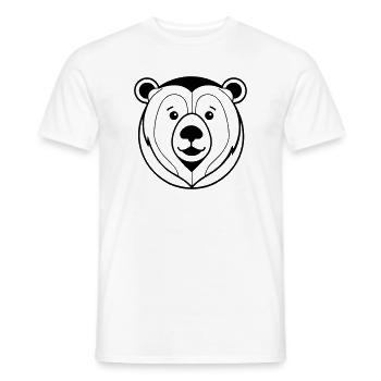 Bär - Männer T-Shirt - Weiß - Vorne - AI Model Male 178 dark (178cm)