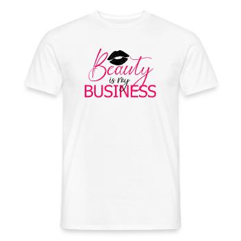 Beauty Is My Business Make Up Artist MUA Salon - Männer T-Shirt - Weiß - Vorne - AI Model Male 178 dark (178cm)