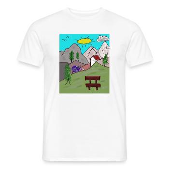 Alpes Escargots Lettres Montagnes Alm Facteur - T-shirt homme - blanc - Devant - AI Model Male 178 dark (178cm)