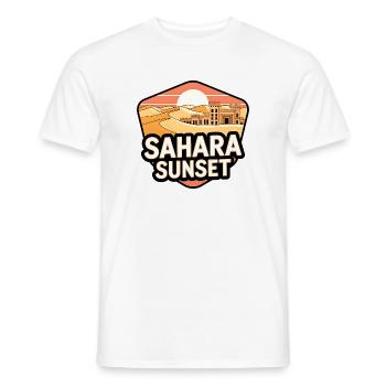 Sahara Sonnenuntergangsschloss - Männer T-Shirt - Weiß - Vorne - AI Model Male 178 dark (178cm)