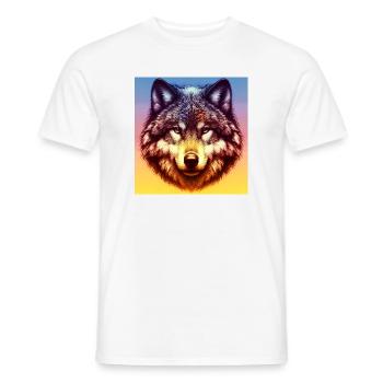 Wolf - Männer T-Shirt - Weiß - Vorne - AI Model Male 178 dark (178cm)