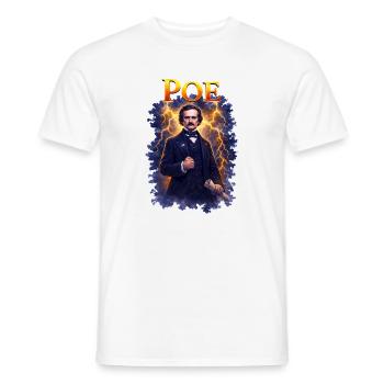 Edgar Allan Poe Porträt - Männer T-Shirt - Weiß - Vorne - AI Model Male 178 dark (178cm)