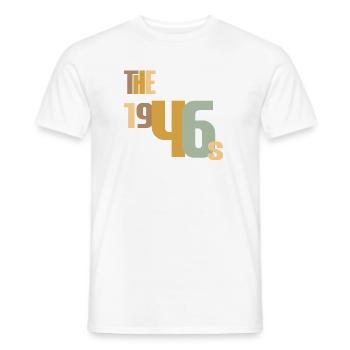 Vintage Year 1946 Birthday 80 Years Gift Idea - Men's T-Shirt - white - Front - AI Model Male 178 dark (178cm)