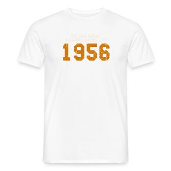 Original 70 Year Anniversary 1956 Party Gift - Men's T-Shirt - white - Front - AI Model Male 178 dark (178cm)