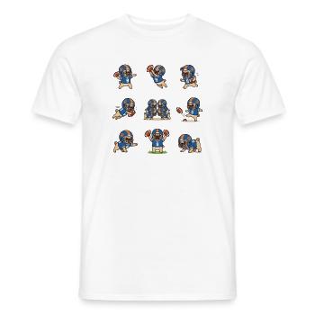 Suesser Mops Football Spieler Touchdown - Männer T-Shirt - Weiß - Vorne - AI Model Male 178 dark (178cm)