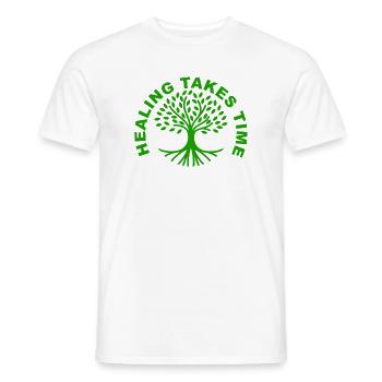 Healing Takes Time Mental Health Awareness Shirt - Men's T-Shirt - white - Front - AI Model Male 178 dark (178cm)