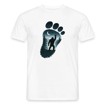 Bigfoot Rock sur le signe Sasquatch Yéti Lune - T-shirt homme - blanc - Devant - AI Model Male 178 dark (178cm)