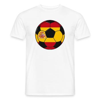 Football_team_Spain - Men's T-Shirt - white - Front - AI Model Male 178 dark (178cm)