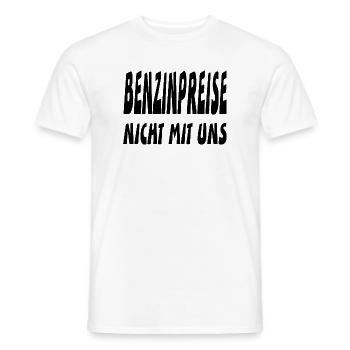 Benzin - Männer T-Shirt - Weiß - Vorne - AI Model Male 178 dark (178cm)