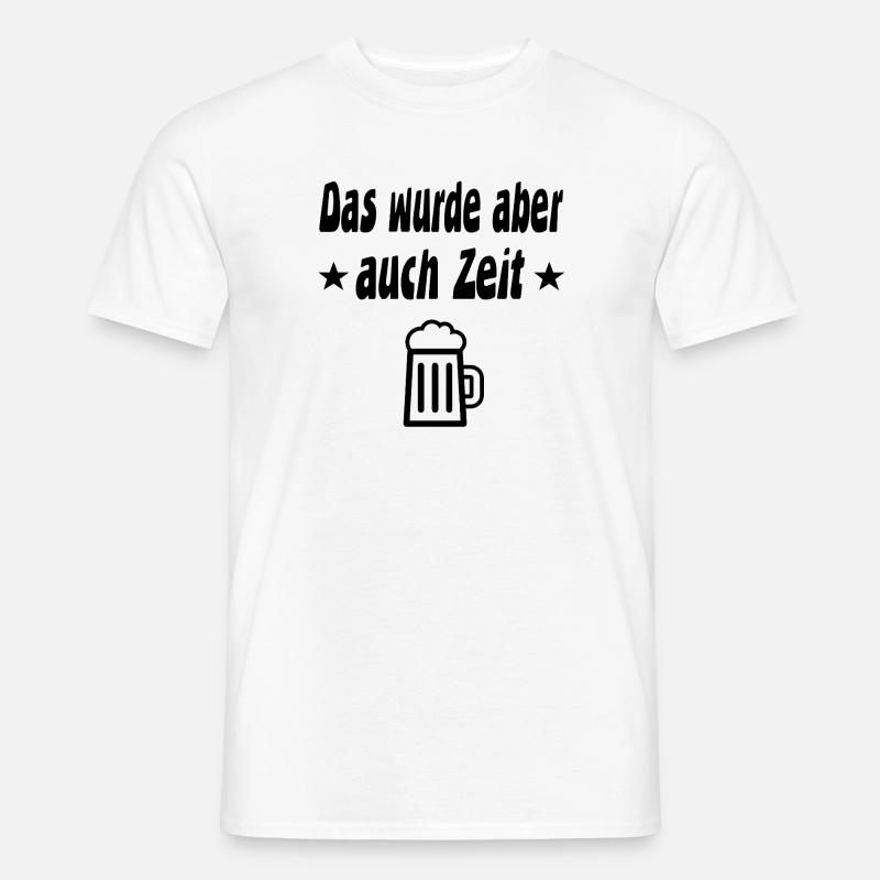 Bier - Männer T-Shirt - Weiß