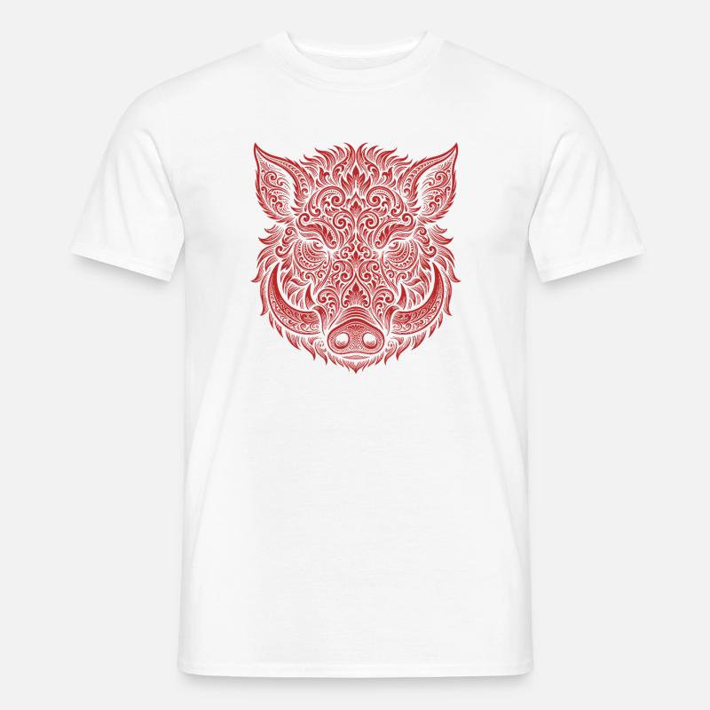 cinghiale - T-shirt uomo - bianco