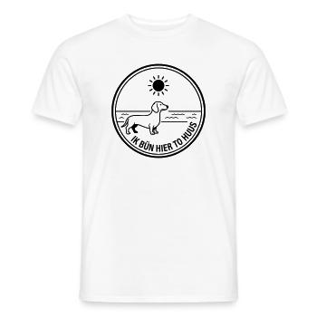 North German Homeland Northern Germany to huus - Men's T-Shirt - white - Front - AI Model Male 178 dark (178cm)