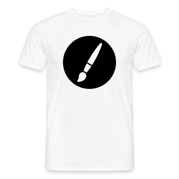 Brush, Painting, Art Symbol - Men's T-Shirt - white - Front - AI Model Male 178 dark (178cm)