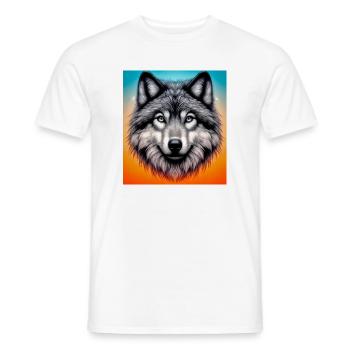 Loup - T-shirt homme - blanc - Devant - AI Model Male 178 dark (178cm)