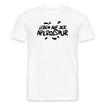Leben auf der Aperolspur Spruch - Männer T-Shirt - Weiß - Vorne - AI Model Male 178 dark (178cm)