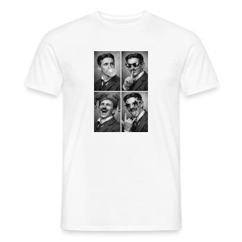 Nikola Vintage Collage - T-shirt homme - blanc - Devant - AI Model Male 178 dark (178cm)