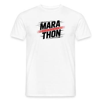 Marathon Sprint Neon Stripe - Men's T-Shirt - white - Front - AI Model Male 178 dark (178cm)