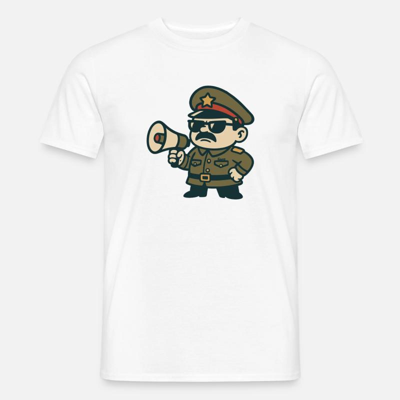 Retro Sergeant Megaphone - Men's T-Shirt - white