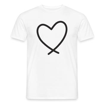 Herz Liebe Symbol Geschenk Geburtstag Freundschaft - Männer T-Shirt - Weiß - Vorne - AI Model Male 178 dark (178cm)