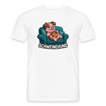Schweinehund Faules Schwein Auf Der Couch - Männer T-Shirt - Weiß - Vorne - AI Model Male 178 dark (178cm)