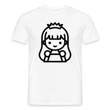 princess - Men's T-Shirt - white - Front - AI Model Male 178 dark (178cm)