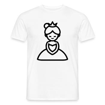 princess - Men's T-Shirt - white - Front - AI Model Male 178 dark (178cm)