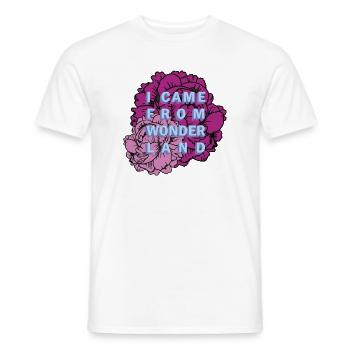 Motif des Fleurs du Pays des Merveilles - T-shirt homme - blanc - Devant - AI Model Male 178 dark (178cm)