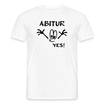 Abitur  Yes - T-shirt homme - blanc - Devant - AI Model Male 178 dark (178cm)
