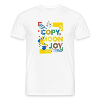 Explosion de couleurs de Moon Joy Pop Art - T-shirt homme - blanc - Devant - AI Model Male 178 dark (178cm)