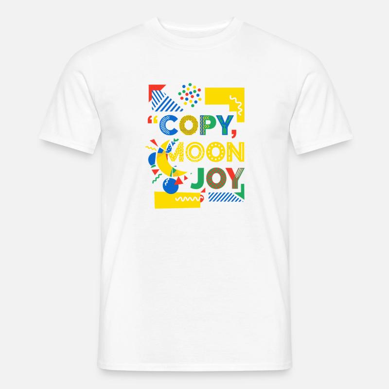 Mondfreude Pop-Art Farbexplosion - Männer T-Shirt - Weiß