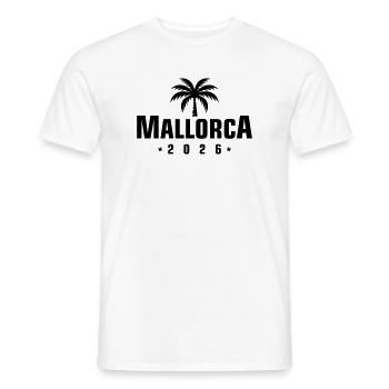 Mallorca 2026 - Männer T-Shirt - Weiß - Vorne - AI Model Male 178 dark (178cm)