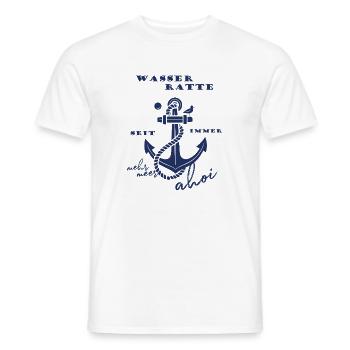 Ahoi Anker Nautik Design - Männer T-Shirt - Weiß - Vorne - AI Model Male 178 dark (178cm)