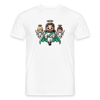 Cute Jesus Angel Religion - Men's T-Shirt - white - Front - AI Model Male 178 dark (178cm)