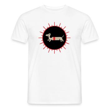 Teckel rétro Sun Vintage - T-shirt homme - blanc - Devant - AI Model Male 178 dark (178cm)